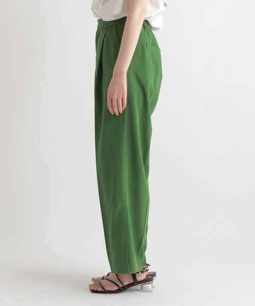 Andemiu(アンデミュウ)の「ハイウエストカラースリットパンツ285899(スラックス・レディース・グレー/グリーン/アイボリー・FREE)」の14枚目の写真