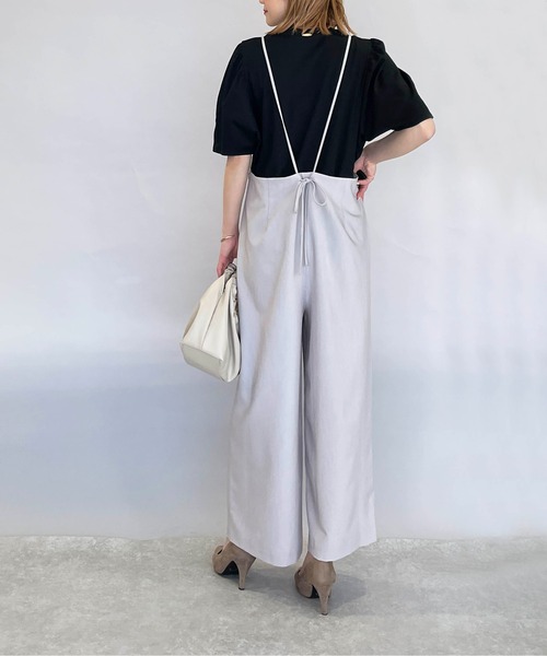 PICCIN PERLA(ピッチンペルラ)の「ポケットパールサロペット(サロペット/オーバーオール・レディース・ブラック/グレイッシュベージュ・M)」の20枚目の写真