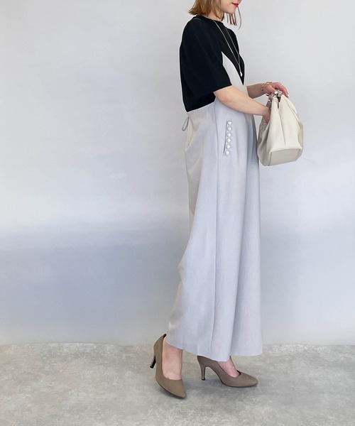 PICCIN PERLA(ピッチンペルラ)の「ポケットパールサロペット(サロペット/オーバーオール・レディース・ブラック/グレイッシュベージュ・M)」の19枚目の写真