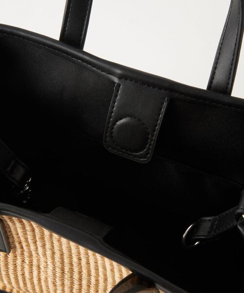 green label relaxing（グリーンレーベルリラクシング）の「ソフト ボックス ２WAY バッグ（かごバッグ・レディース・シルバー/ベージュ/ブラック・FREE）」の8枚目の写真