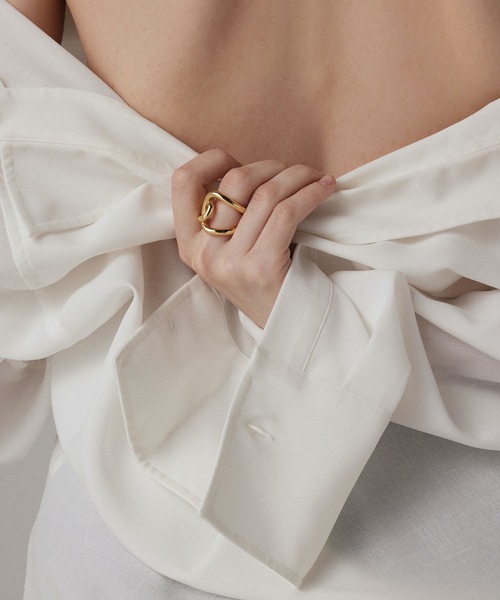 CENE(セネ)の「【CENE】セネ/ ビッククロスリング(リング・レディース・シルバー/ゴールド・#13/#9/#11)」の6枚目の写真