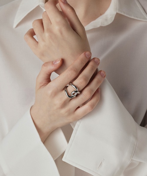 CENE(セネ)の「【CENE】セネ/ ビッククロスリング(リング・レディース・シルバー/ゴールド・#13/#9/#11)」の10枚目の写真