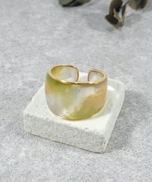The Rule（ザルール）の「The Rule ザルール：UNCHANGED staple ring：マーブル柄オープンワイドリング（リング）」