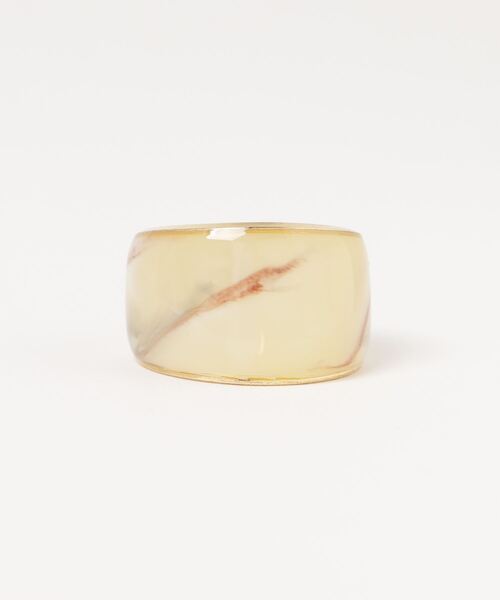 The Rule(ザルール)の「The Rule ザルール:UNCHANGED staple ring:マーブル柄オープンワイドリング(リング・レディース・ベージュ/ブラウン/グリーン/ブルー/アイボリー・FREE)」の9枚目の写真