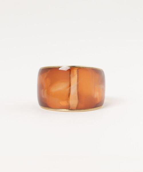 The Rule(ザルール)の「The Rule ザルール:UNCHANGED staple ring:マーブル柄オープンワイドリング(リング・レディース・ベージュ/ブラウン/グリーン/ブルー/アイボリー・FREE)」の8枚目の写真