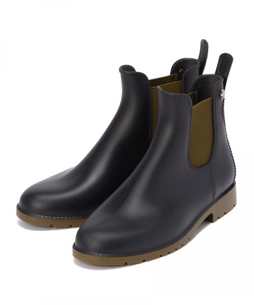 UMO（ウモ）の「UMO レイン サイドゴアショートブーツ（レインシューズ・レディース・オリーブ/ピンク/ブラック/ダークブラウン・37/39/36/38）」の3枚目の写真