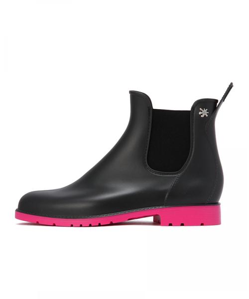UMO（ウモ）の「UMO レイン サイドゴアショートブーツ（レインシューズ・レディース・オリーブ/ピンク/ブラック/ダークブラウン・37/39/36/38）」の6枚目の写真