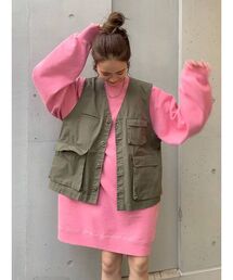 Ungrid | ミリタリーデザインベスト(ブルゾン)