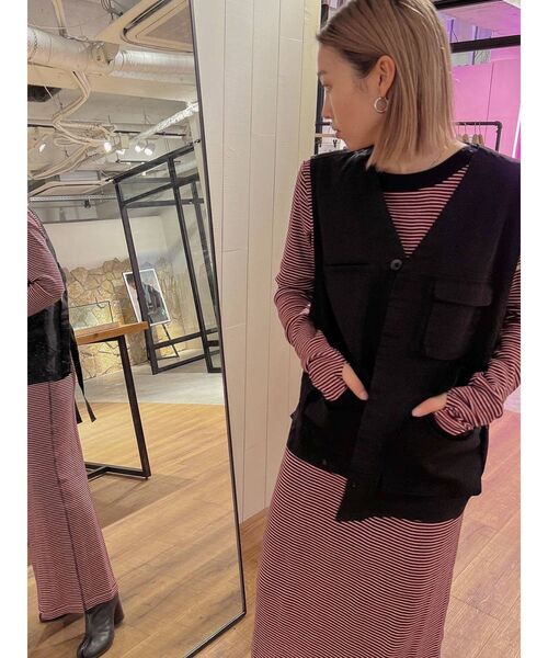 Ungrid（アングリッド）の「ミリタリーデザインベスト（ブルゾン・レディース・ブラック/カーキ・FREE）」の11枚目の写真