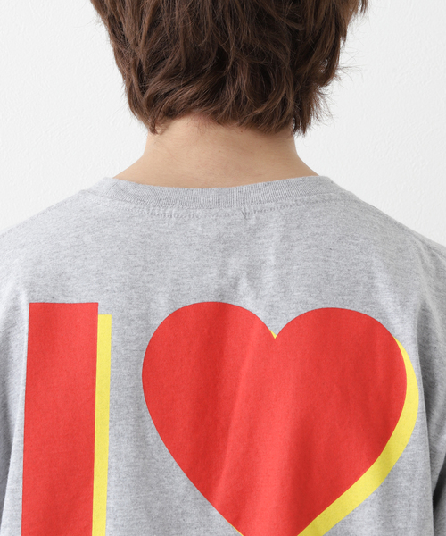 WISM(ウィズム)の「【PUBLIC POSSESSION / パブリックポゼッション】I LOVE PP T-SHIR(Tシャツ/カットソー・メンズ・チャコールグレー・LARGE/MEDIUM/X-LARGE)」の7枚目の写真