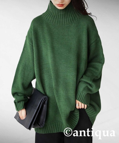 antiqua（アンティカ）の「シンプルハイネックニット（ニット/セーター