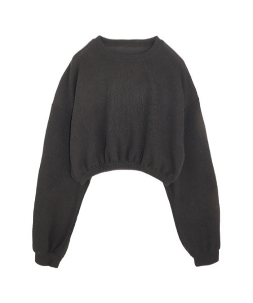 AMAIL（アマイル）の「Blank mini トップス（スウェット・レディース・アイボリー/ブラック/ブルー・FREE）」の2枚目の写真