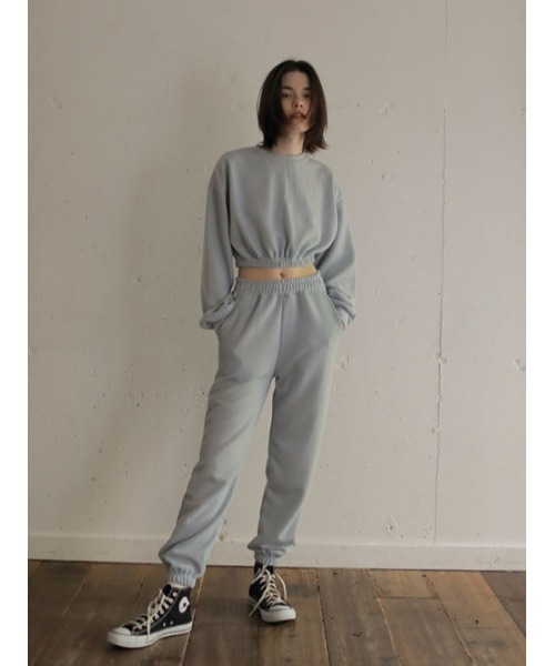 AMAIL（アマイル）の「Blank mini トップス（スウェット・レディース・アイボリー/ブラック/ブルー・FREE）」の7枚目の写真