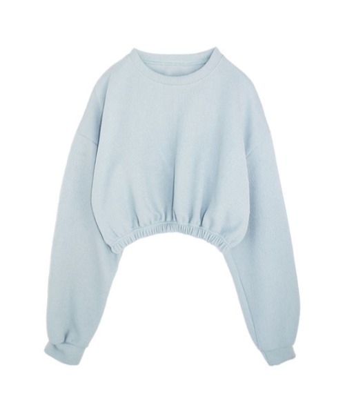 AMAIL（アマイル）の「Blank mini トップス（スウェット・レディース・アイボリー/ブラック/ブルー・FREE）」の5枚目の写真