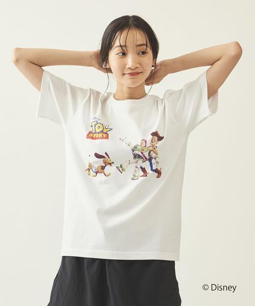 info. BEAUTY&YOUTH（インフォビューティアンドユース）の「【WEB限定】 ＜info. BEAUTY&YOUTH 限定 TOY STORY COLLECTION＞   THREE Tシャツ（Tシャツ/カットソー・メンズ・ホワイト/ネイビー・M/L/XL）」の3枚目の写真