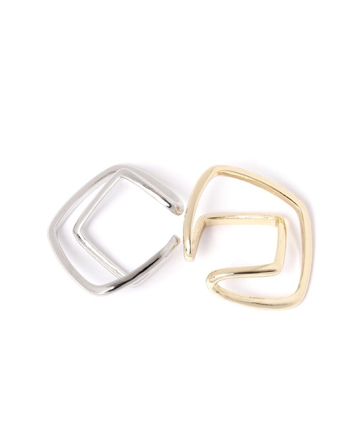 LAKOLE（ラコレ）の「ダブルラインスクエアイヤーカフ / 150852（イヤーカフ・レディース・その他1/その他2・FREE）」の3枚目の写真
