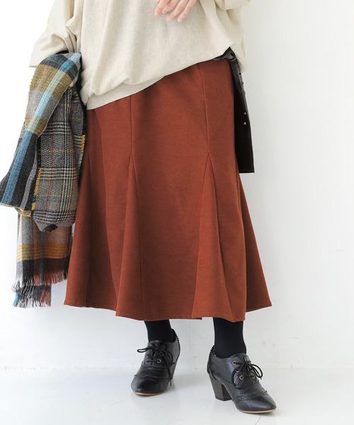 osharewalker（オシャレウォーカー）の「【廃盤】『微起毛ツイルマーメイドスカート』（スカート・レディース・ブラック/ネイビー/テラコッタ・2/1）」の3枚目の写真
