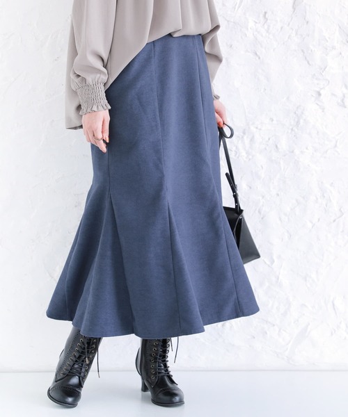 osharewalker（オシャレウォーカー）の「【廃盤】『微起毛ツイルマーメイドスカート』（スカート・レディース・ブラック/ネイビー/テラコッタ・2/1）」の6枚目の写真