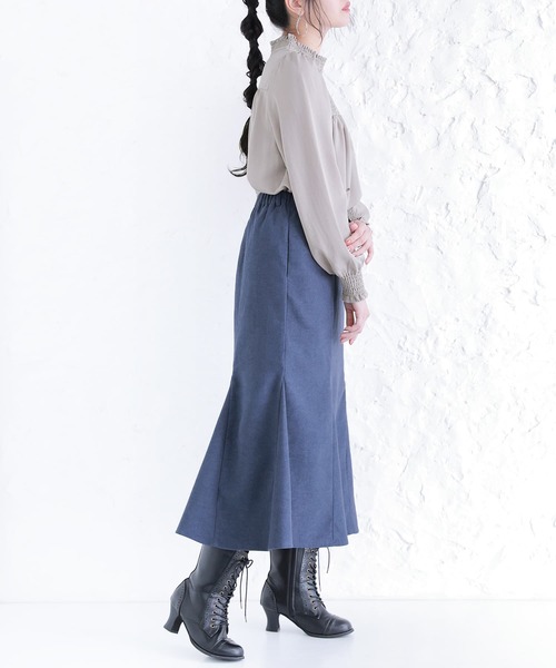 osharewalker（オシャレウォーカー）の「【廃盤】『微起毛ツイルマーメイドスカート』（スカート・レディース・ブラック/ネイビー/テラコッタ・2/1）」の8枚目の写真