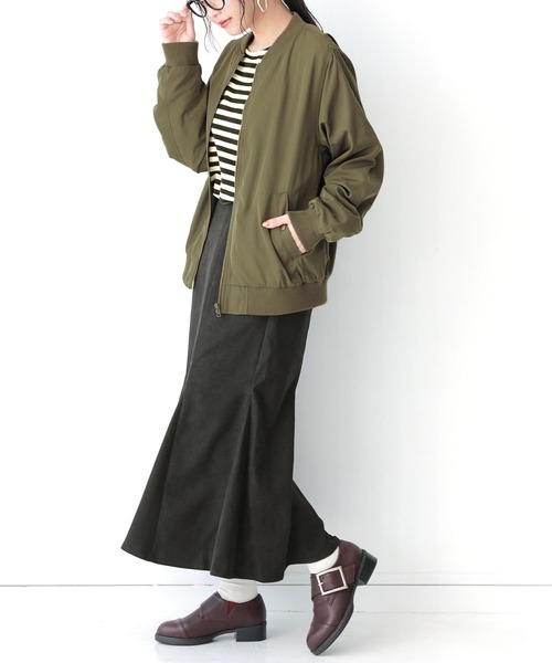 osharewalker（オシャレウォーカー）の「【廃盤】『微起毛ツイルマーメイドスカート』（スカート・レディース・ブラック/ネイビー/テラコッタ・2/1）」の14枚目の写真