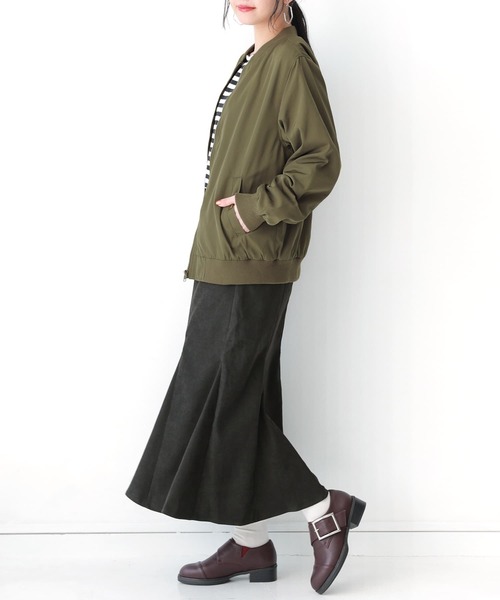 osharewalker（オシャレウォーカー）の「【廃盤】『微起毛ツイルマーメイドスカート』（スカート・レディース・ブラック/ネイビー/テラコッタ・2/1）」の15枚目の写真