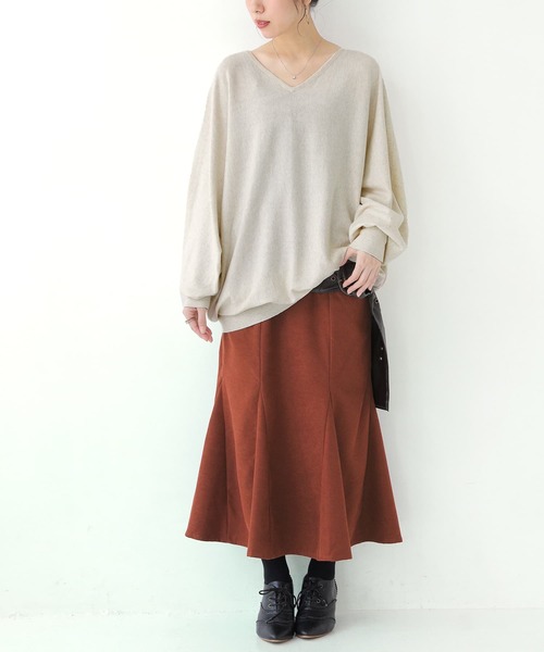 osharewalker（オシャレウォーカー）の「【廃盤】『微起毛ツイルマーメイドスカート』（スカート・レディース・ブラック/ネイビー/テラコッタ・2/1）」の17枚目の写真