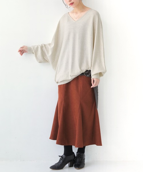 osharewalker（オシャレウォーカー）の「【廃盤】『微起毛ツイルマーメイドスカート』（スカート・レディース・ブラック/ネイビー/テラコッタ・2/1）」の18枚目の写真