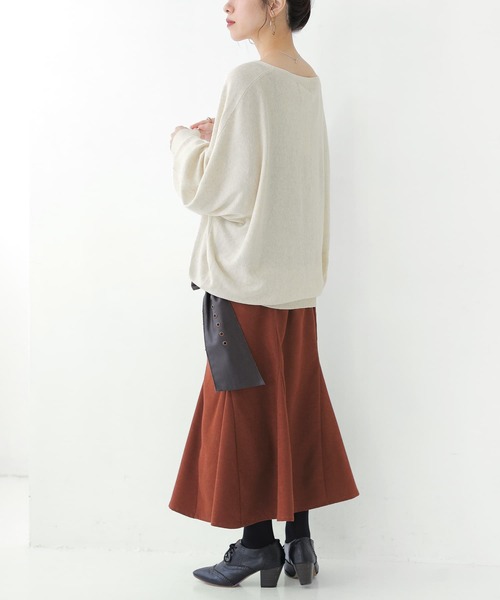 osharewalker（オシャレウォーカー）の「【廃盤】『微起毛ツイルマーメイドスカート』（スカート・レディース・ブラック/ネイビー/テラコッタ・2/1）」の19枚目の写真