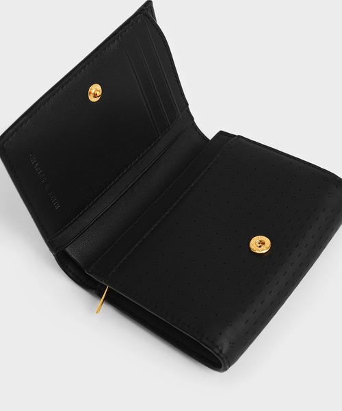 ブラックミニ財布 スナップボタン式 楽天市場】スナップボタンミニウォレットの通販