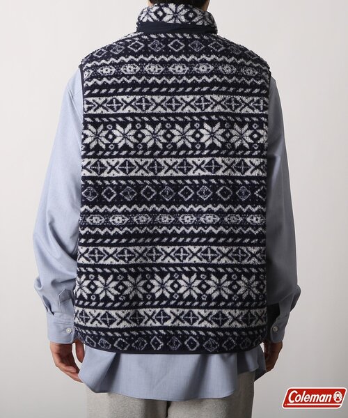 COLEMAN(コールマン)の「◆【Coleman/コールマン別注】ボアフリースベスト(ベスト・メンズ・アイボリー/ネイビー系5/パープル系・02/03)」の6枚目の写真