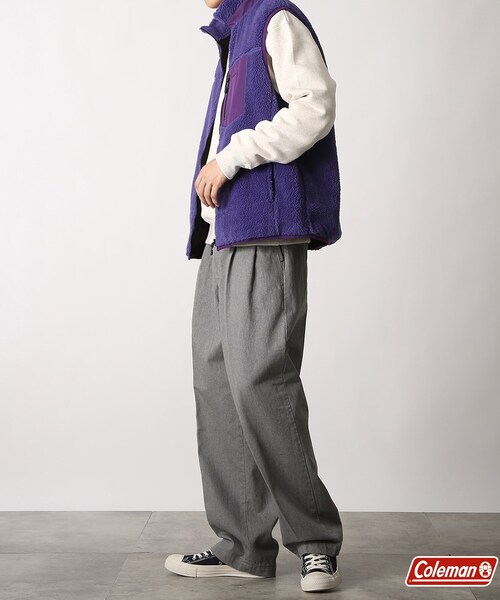 COLEMAN(コールマン)の「◆【Coleman/コールマン別注】ボアフリースベスト(ベスト・メンズ・アイボリー/ネイビー系5/パープル系・02/03)」の21枚目の写真