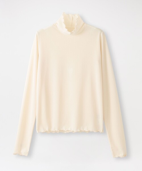 LOVELESS(ラブレス)の「シアーハイネックトップス(Tシャツ/カットソー・レディース・ホワイト系その他/グリーン系その他6/イエロー系その他2・36)」の2枚目の写真