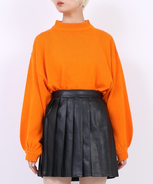 PUNYUS（プニュズ）の「バルーンスリーブニット（ニット/セーター・レディース・ブラック/パープル/ピンク/オレンジ/グリーン・1/2/4/3）」の5枚目の写真