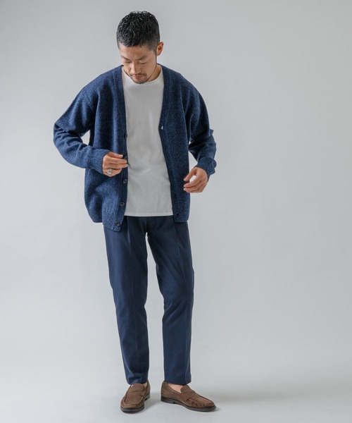URBAN RESEARCH ROSSO MEN(アーバンリサーチロッソメン)の「メランジソフトウールニットカーディガン(カーディガン/ボレロ・メンズ・ネイビー/ブラック/ベージュ・MEDIUM/LARGE)」の7枚目の写真