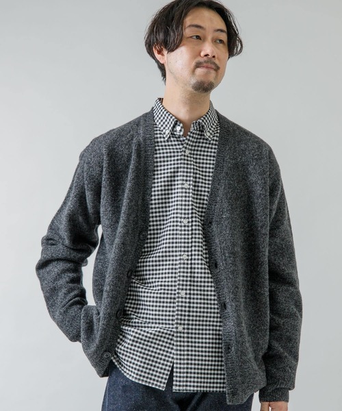 URBAN RESEARCH ROSSO MEN(アーバンリサーチロッソメン)の「メランジソフトウールニットカーディガン(カーディガン/ボレロ・メンズ・ネイビー/ブラック/ベージュ・MEDIUM/LARGE)」の12枚目の写真