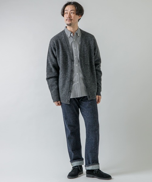 URBAN RESEARCH ROSSO MEN(アーバンリサーチロッソメン)の「メランジソフトウールニットカーディガン(カーディガン/ボレロ・メンズ・ネイビー/ブラック/ベージュ・MEDIUM/LARGE)」の17枚目の写真