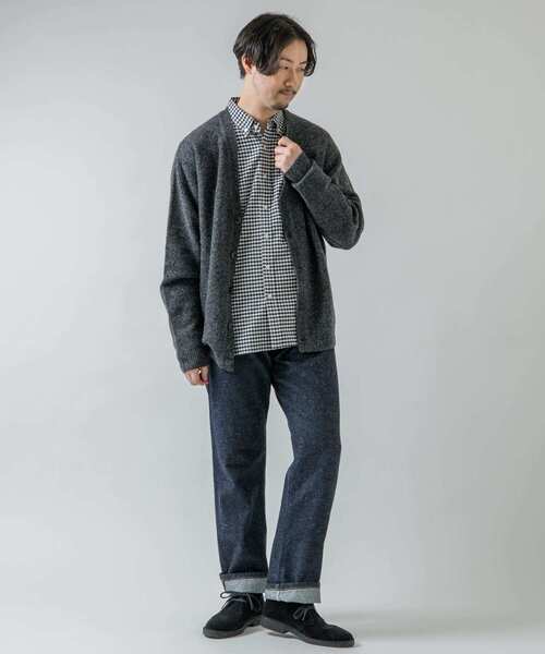 URBAN RESEARCH ROSSO MEN(アーバンリサーチロッソメン)の「メランジソフトウールニットカーディガン(カーディガン/ボレロ・メンズ・ネイビー/ブラック/ベージュ・MEDIUM/LARGE)」の18枚目の写真