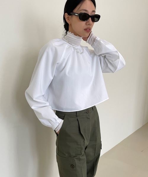Didot.showroom(ディドット ショールーム)の「ウール混メロータートルネックT(Tシャツ/カットソー・レディース・ベージュ/ホワイト/ブラック/ブルーグレー/グリーン・FREE)」の11枚目の写真