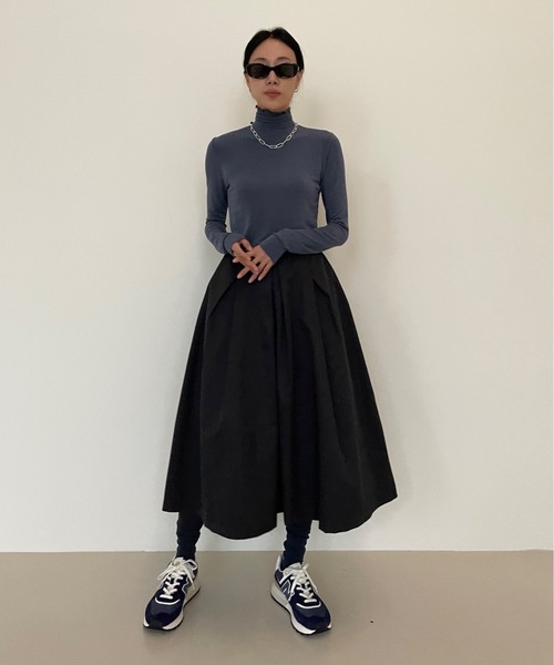 Didot.showroom(ディドット ショールーム)の「ウール混メロータートルネックT(Tシャツ/カットソー・レディース・ベージュ/ホワイト/ブラック/ブルーグレー/グリーン・FREE)」の22枚目の写真