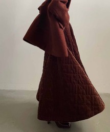 Ameri | UND MOTIF VELOUR QUILTING FLARE SKIRT(スカート)