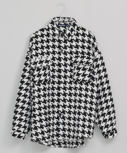 Auntie Rosa（アンティローザ）の「【Shoowtime】千鳥格子柄 シャツ ジャケット houndstooth check Shirt jacket（ブルゾン・レディース・ブラック・FREE）」の11枚目の写真