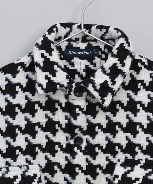 Auntie Rosa（アンティローザ）の「【Shoowtime】千鳥格子柄 シャツ ジャケット houndstooth check Shirt jacket（ブルゾン・レディース・ブラック・FREE）」の13枚目の写真
