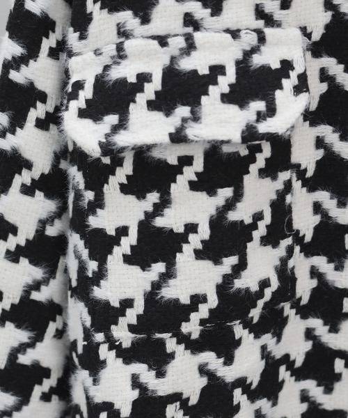 Auntie Rosa（アンティローザ）の「【Shoowtime】千鳥格子柄 シャツ ジャケット houndstooth check Shirt jacket（ブルゾン・レディース・ブラック・FREE）」の14枚目の写真