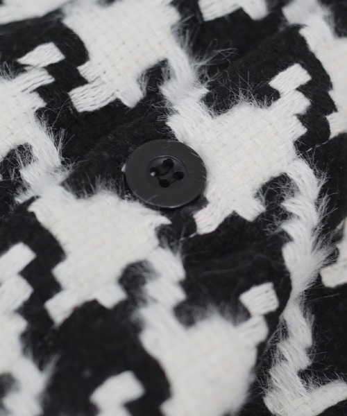 Auntie Rosa（アンティローザ）の「【Shoowtime】千鳥格子柄 シャツ ジャケット houndstooth check Shirt jacket（ブルゾン・レディース・ブラック・FREE）」の15枚目の写真