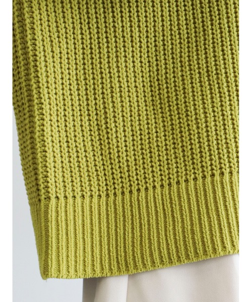 Green　Parks（グリーンパークス）の「モールヤーン袖ボリュームプルオーバー（ニット/セーター・レディース・ダークグレー/レッド/オフホワイト/サックスブルー/ライトグリーン・FREE）」の14枚目の写真