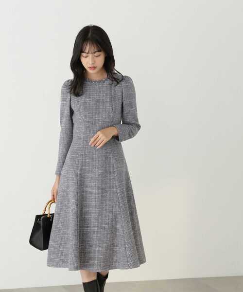 PROPORTION BODY DRESSING(プロポーションボディドレッシング)の「ツイードフレアワンピース / 1212240100(ワンピース・レディース・ダークグレー/オフホワイト・MEDIUM/SMALL/X-SMALL)」の15枚目の写真