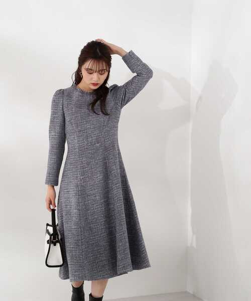 PROPORTION BODY DRESSING(プロポーションボディドレッシング)の「ツイードフレアワンピース / 1212240100(ワンピース・レディース・ダークグレー/オフホワイト・MEDIUM/SMALL/X-SMALL)」の19枚目の写真