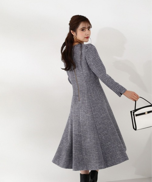 PROPORTION BODY DRESSING(プロポーションボディドレッシング)の「ツイードフレアワンピース / 1212240100(ワンピース・レディース・ダークグレー/オフホワイト・MEDIUM/SMALL/X-SMALL)」の8枚目の写真