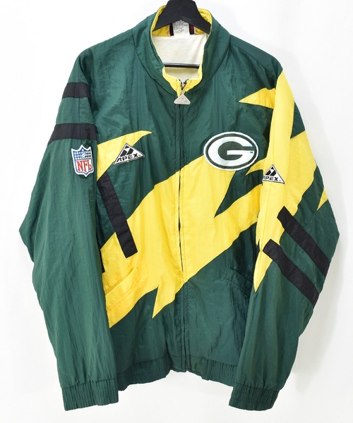 古着　APEX ONE nylon jacket パッカーズ ナイロンジャケット ヴィンテージ古着】90s APEX ONE×NFL Green Bay Packers /グリーンベイ