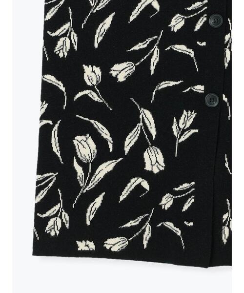 Te chichi TERRASSE（テチチテラス）の「花柄ジャカードニットスカート(セットアップ可)（スカート・レディース・モカ/ネイビー/ブラック・ﾌﾘ-）」の11枚目の写真